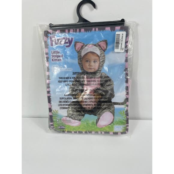 Fun World Fuzzy Little Striped Kitten Infant Halloween Costume Size Large 12-24M - Picture 1 of 7